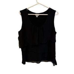 Jaclyn Smith Black Layered Blouse